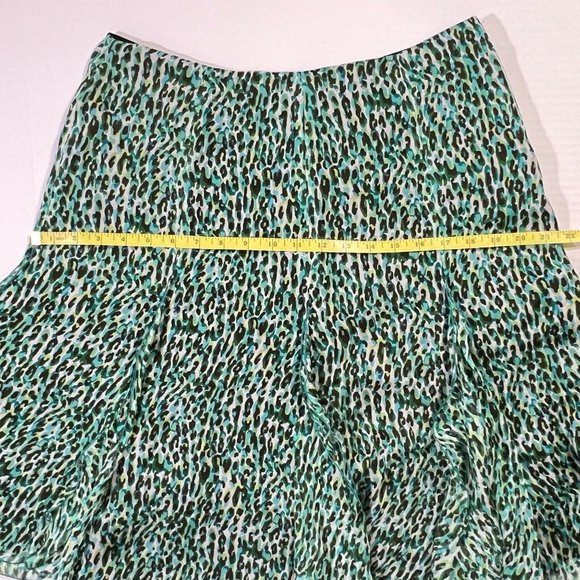 Dana Buchman - Women's Size 8 - Skirt w/Black & Blue Animal Print - 100% Silk - Picture 7 of 8